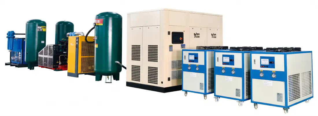 Turnkey auxiliary machinery including air compressors