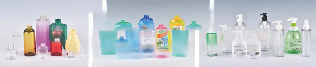 PET PETG cosmetic daily chemical bottles produced by two stage stretch blow molding machine
