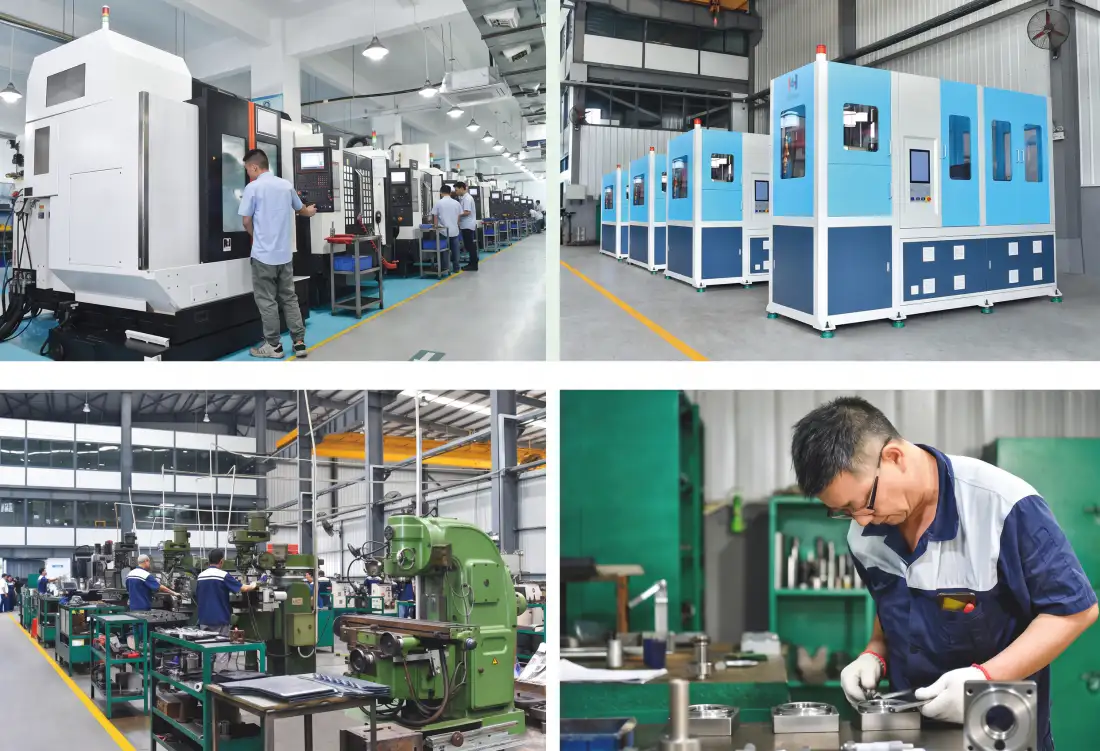 PET bottle blowing machine factory floor